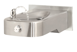 Wall Mounted Drinking Fountain with Back Panel