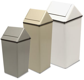 Stainless Steel Push Top Waste Receptacles