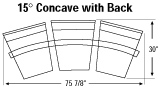 15° Concave Benches with Backs