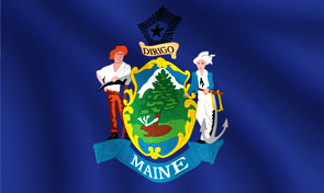 Maine State Flag Graphic