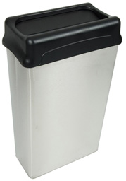 Model 70HTSS | Stainless Steel Trash Can (Stainless Steel/Black)