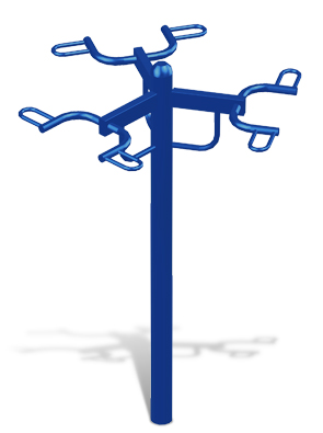 Model 78000032 | Pull-Up Pole Station | Outdoor Exercise Equipment (Blue/Blue)