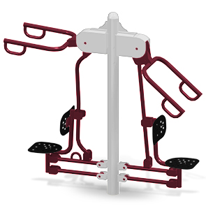 Model 78000048 | Lat Pull Down and Vertical Press Combo Machine | Two Person Combo Outdoor Fitness Machine