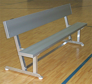 Model AB6WB-S | 6' Team Series Aluminum Player Bench with Backrest