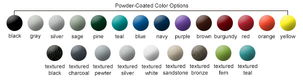 Powder-Coated Color Options