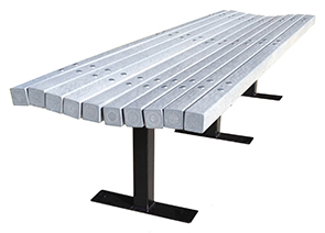 Model BB-8-G | 8' Boulevard Recycled Plastic Backless Bench