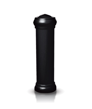 Model BHD8-36-GP | Decorative Cast Aluminum Bollard (Black)