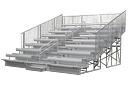 8 Row Ultra Aluminum Bleachers with Backrests