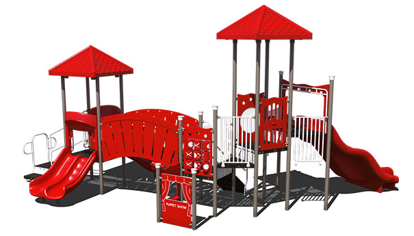Caterpillar Bridge Commercial Playground Set