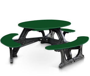 Model BOT-01 | Bodega Plastic Table with Recycled Plastic Frame (Green/Black)