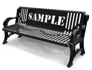Model C6WCB-P | Contemporary Style Bench with Customized Back (Black)