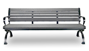 Model CBPB-6A1B-GYB | Aluminum Park Bench