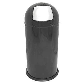 Model CBTR-14DTD-BK | Push Door Dome Top Trash Cans