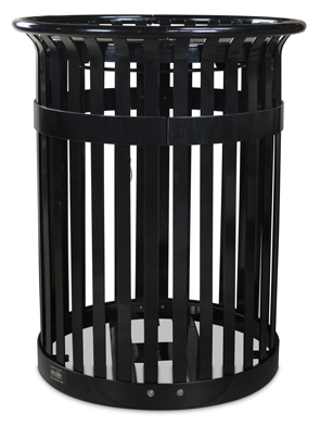 Model CBTS3232 | Flare Top Street Trash Can with Flat Top Lid