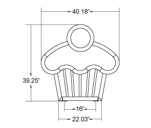 Cupcake Bike Rack | Quick Dimensions