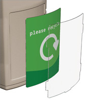 Model DC-739102 | Multi-Purpose Locking Side Entry Waste Container (Beige)