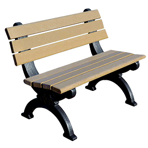 Model DF4WB-P | Recycled Plastic 4' Silhouette Bench