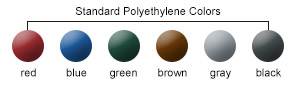 Standard Polyethylene Color Options