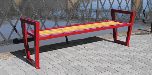 Model DXBC6 | Decora Style Steel Picnic Benches with Cedar Slats