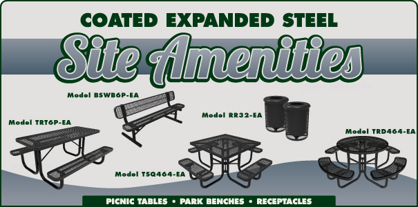 Coated Expanded Steel Site Amenities