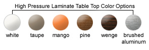 HPL Table Top Color Options
