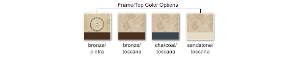 color options frame/table top