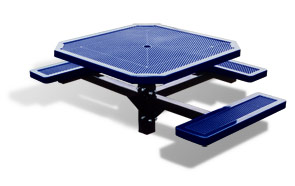 Model H463-I | Octagon Outdoor Table | Punched Steel Style (Mariner/Black)
