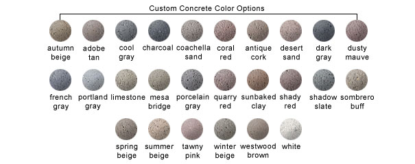 Custom Concrete Color Options