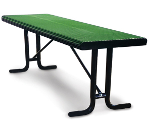 Model HRT8-P | Portable Table without Seats | Punched Rolled Style (Green/Black)