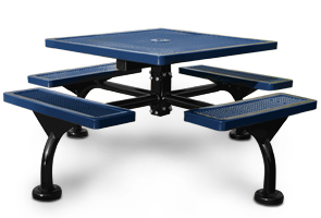 Model JR46-S | Commercial Square Outdoor Table | Span Style (Mariner/Black)