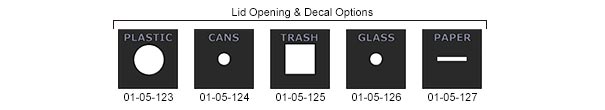 Lid Opening and Decal Label Options