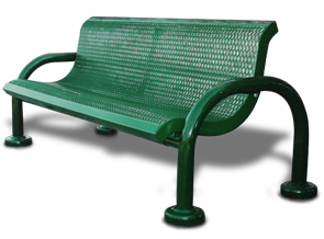 Model M6WB-P | Modern Style Benches with Add-on Sections (Green/Black)