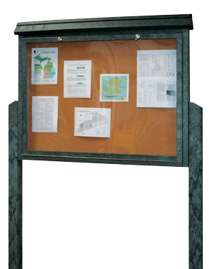 Model MCP-L-DSDP | Large Double Sided Outdoor Information Board on Two Posts
