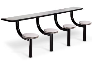 Model MX1596-4LPTSS | 8' Rectangular Lunchroom Table (Stainless Steel)