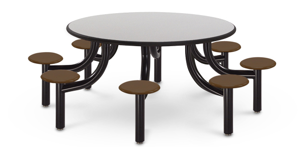 Model MX6000-8LPTGL | 60" Carfeteria Table (Laminate Titanium Evolve/Pine Cone)