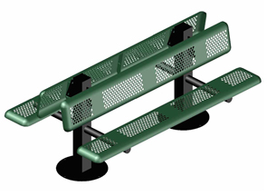 Model P6DWB-IPS | 6' Thermoplastic Coated Bench (Green)