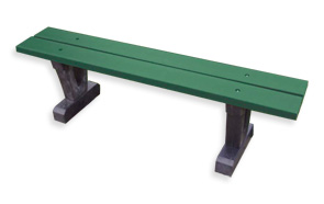 Model PB4-BAS | Basic Recycled Plastic Benches (Green)