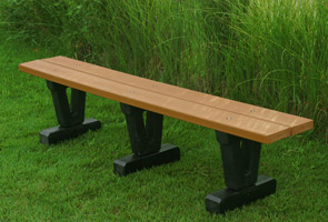 Model PB6-BAS | Basic Recycled Plastic Benches (Cedar)