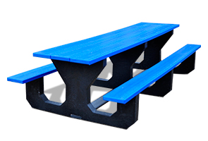 Model PB6-TODPIC-VC | Recycled Plastic 6' Toddler Picnic Table (Blue)