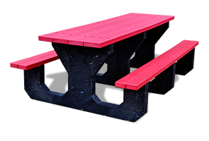 Model PB6-YOUPIC-VC | Recycled Plastic 6' Youth Picnic Table (Red)