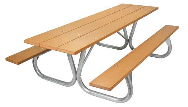 Model PC-8PCE | Park Chief 8ft. Recycled Plastic Picnic Table (Cedar)