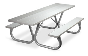 Model PC-HAA | Universal Access Park Chief  8ft. Aluminum Picnic Tables (Anodized Aluminum)