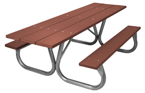 Model PC-HPBN | Universal Access Park Chief Recycled Plastic Picnic Table (Brown)