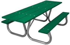 Model PC-HPGN | Universal Access Park Chief  8ft. Recycled Plastic Picnic Tables (Green)