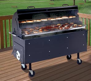 Model PG-2460-W | Commercial Pit Barbeque Caster Mounted