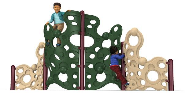Model PGC-CBW-4 | 4-Section Bubble Wall Playground Climber