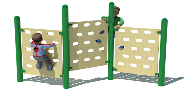 Model PGC-CTP-J50 | Junior Triple Panel Climbing Wall for Playgrounds