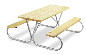 Model PK-6WA | Park King 6ft. MCA Treated Picnic Table with Galvanized Frame