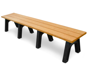 Model PL8NB-P | Recycled Plastic Personalized Park Benches | Backless