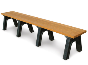 Model PLD8NB-P | Recycled Plastic Engraved Bench | Backless